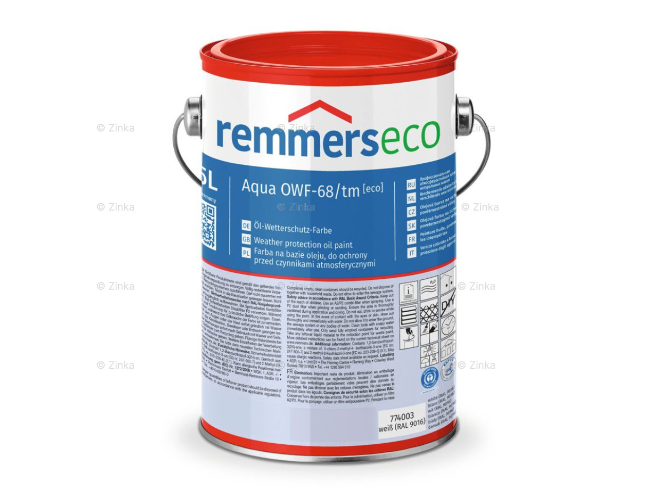 Aqua OWF-68/tm Oliebeits All Weather Protect wit op hout