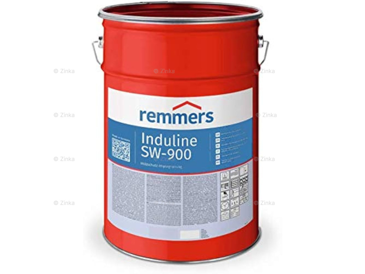 Verpakking van Remmers Induline SW-900, kleurloos watergedragen impregneermiddel voor bescherming van buitenhout tegen houtrot en blauwschimmel