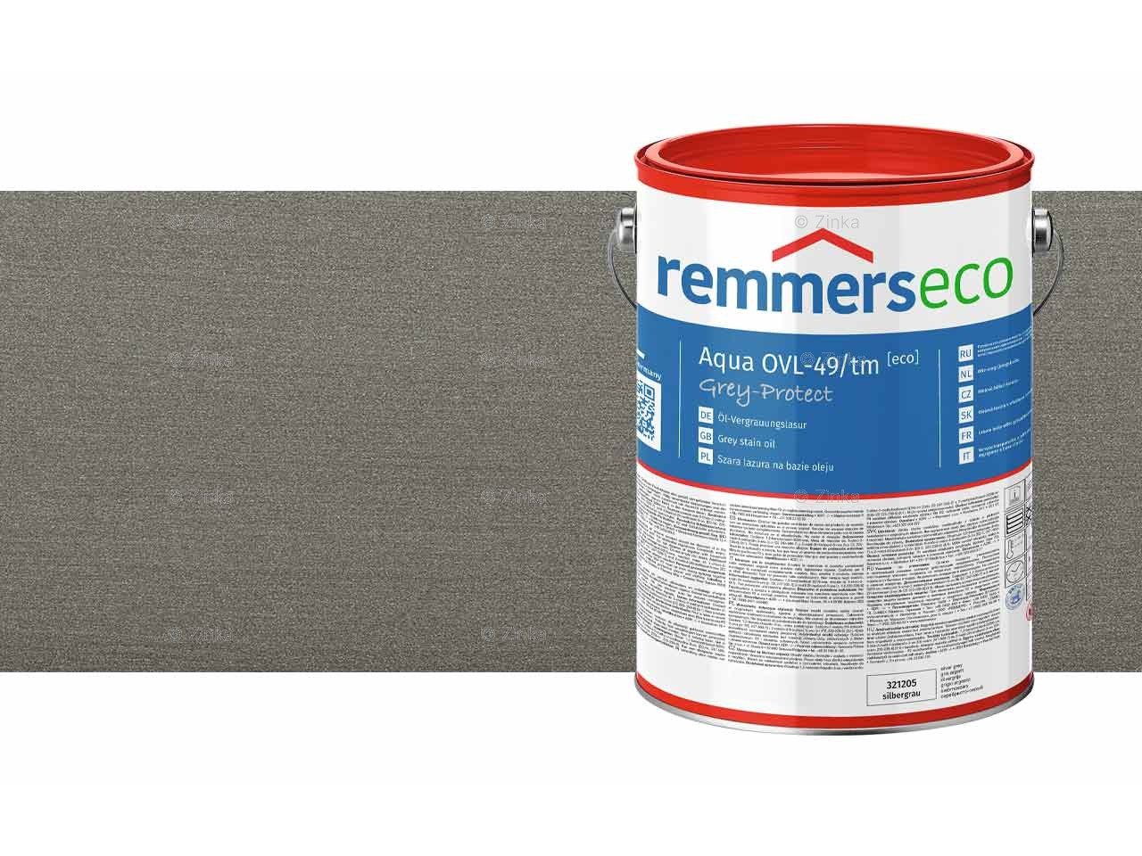 Remmers aqua ovl 49/tm olie vergrijzingsbeits salie metallic