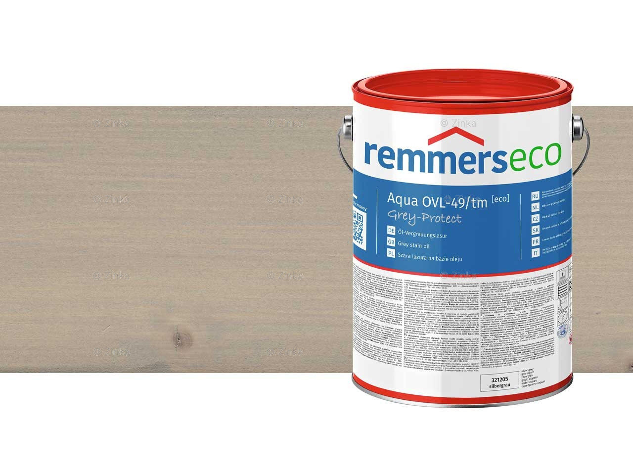 Remmers aqua ovl 49/tm olie vergrijzingsbeits watergrijs metallic