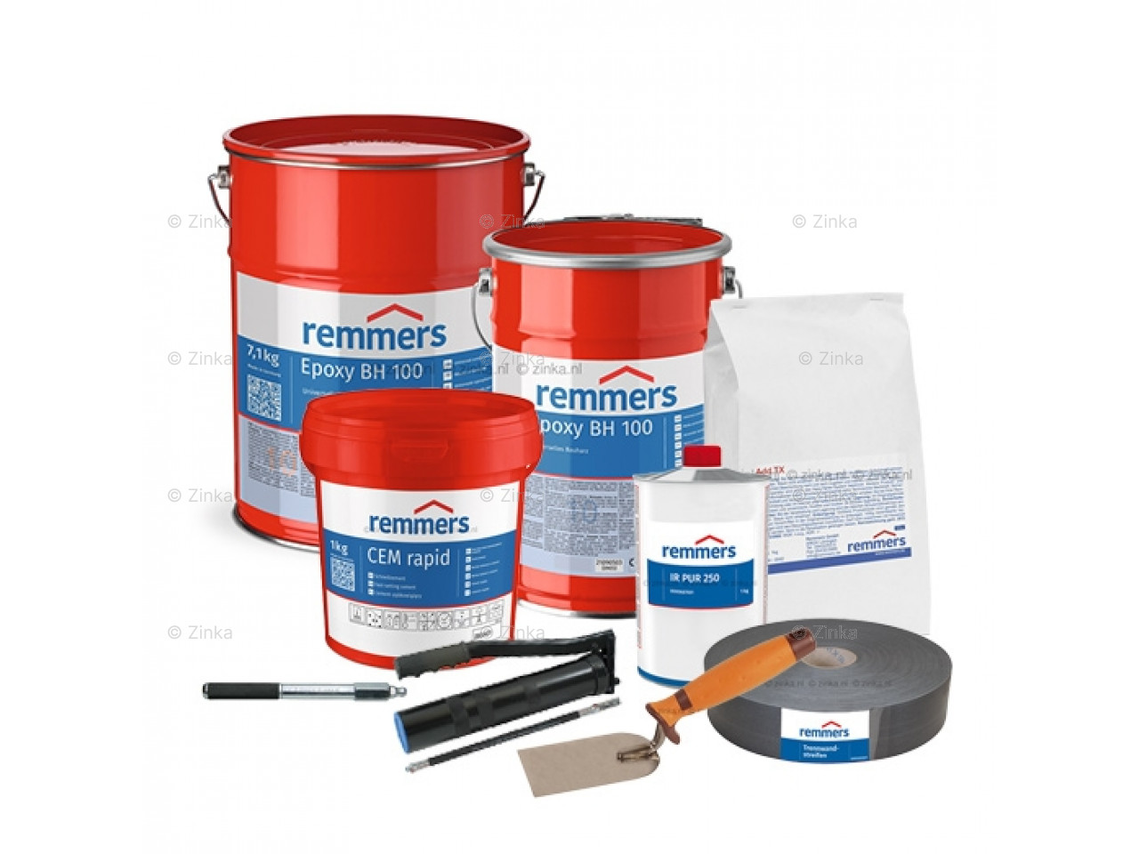 Injectieset voor scheurafdichting