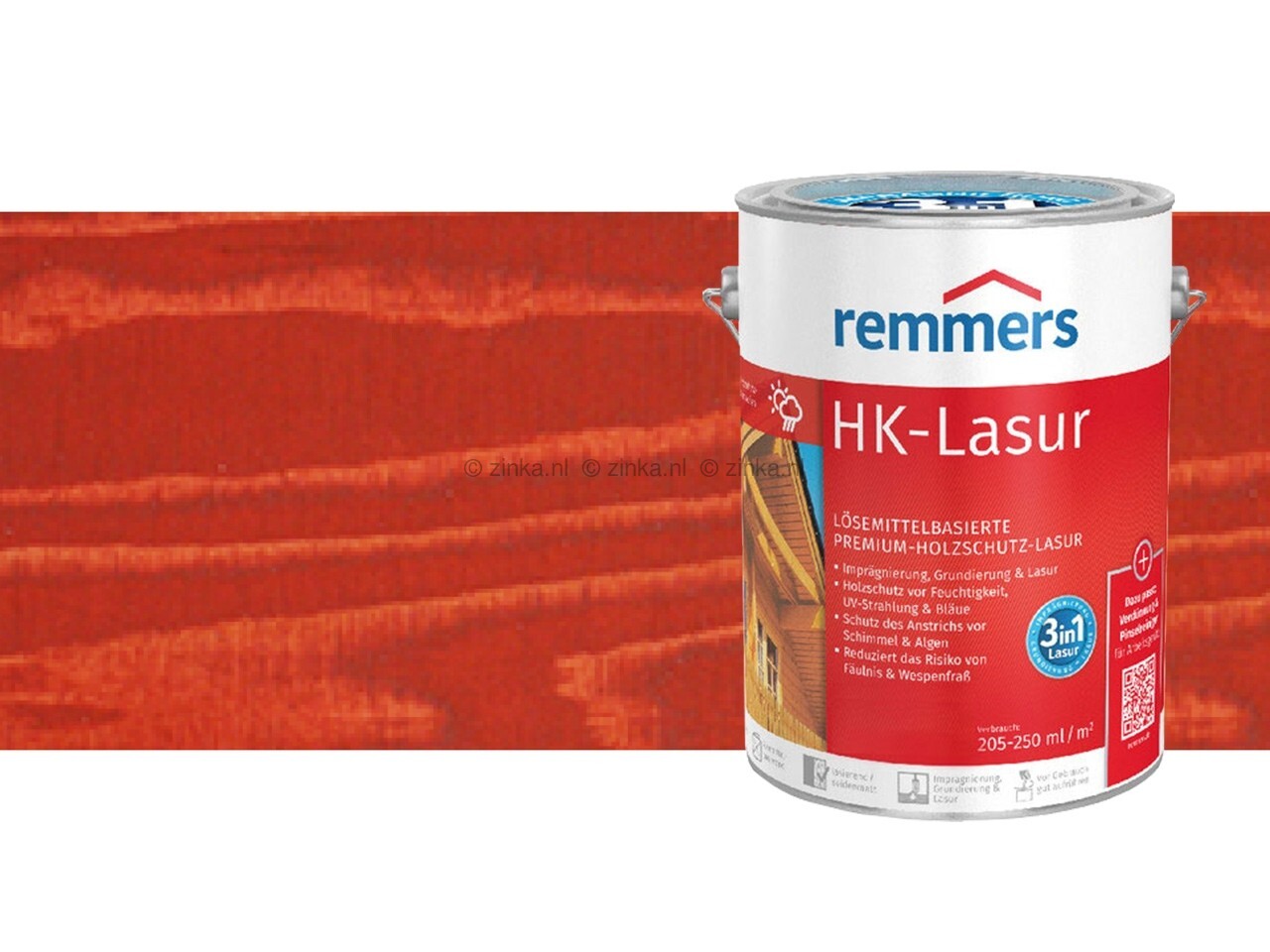 HK-Lazuur Canadees rood 100 ml proefverpakking