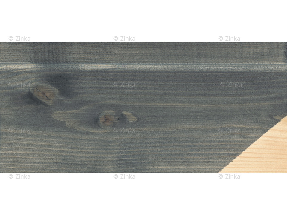 Houten plankje behandeld met Induline LW-717 Grey-Protect in grafietgrijs