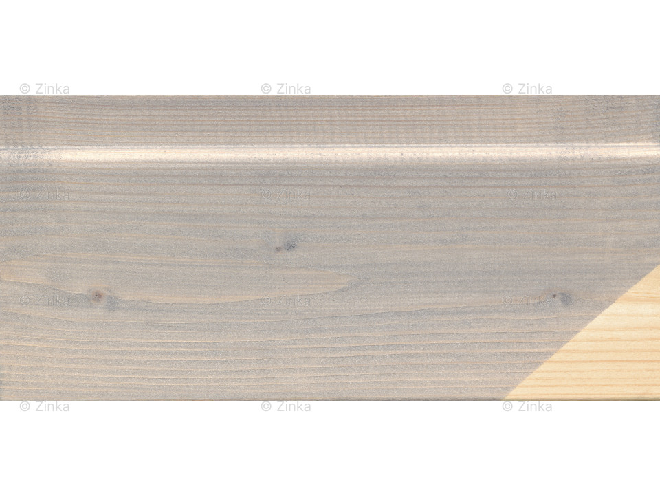 Houten plankje behandeld met Induline LW-717 Grey-Protect in grafietgrijs