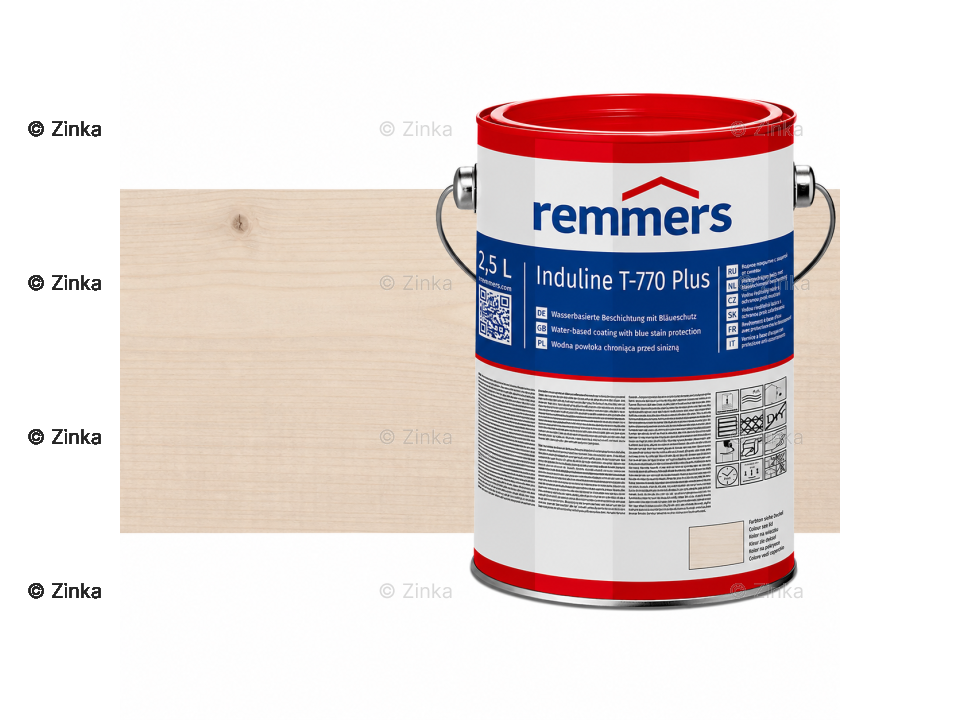 Verpakking Remmers Induline T-770 Plus nevelgrijs – kleurloze houtcoating voor buitengebruik, verkrijgbaar bij Bouwbescherming Webshop