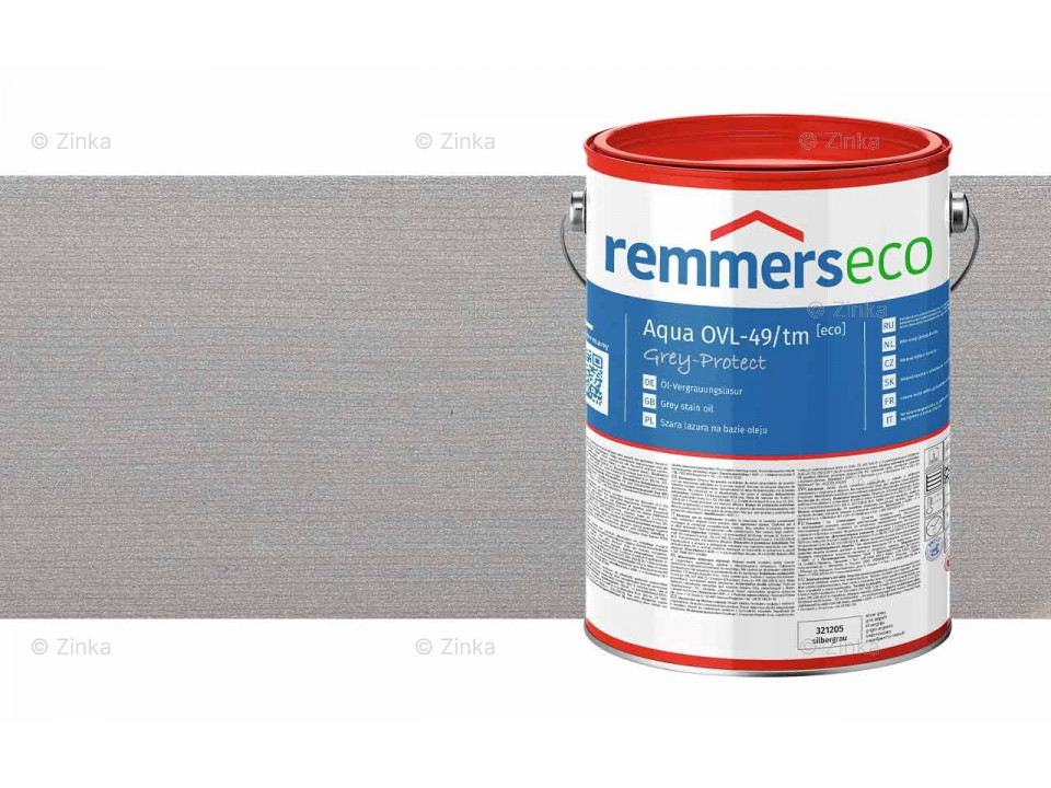 Remmers aqua ovl 49/tm olie vergrijzingsbeits platinagrijs metallic