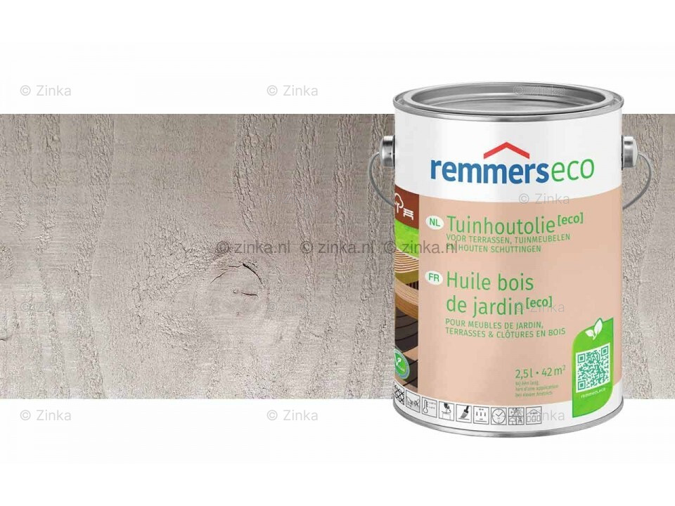 Proefverpakking van Remmers Tuinhoutolie ECO Platinagrijs (100 ml)