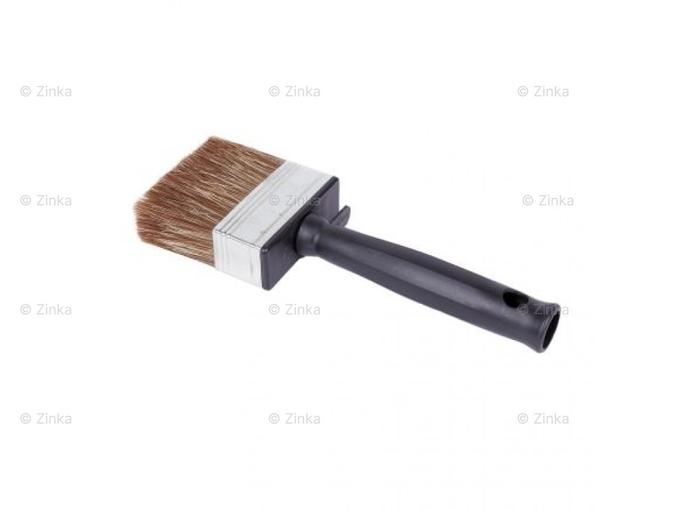 Beits Blokkwast klein 7x3 cm met zwarte kunststof steel en synthetisch haar, ideaal voor kleine oppervlakken en detailwerk