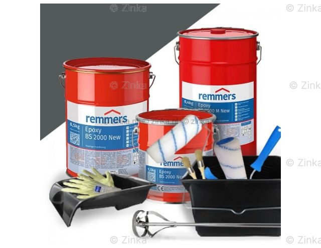 complete set garagevloercoating Basaltgrijs RAL 7012