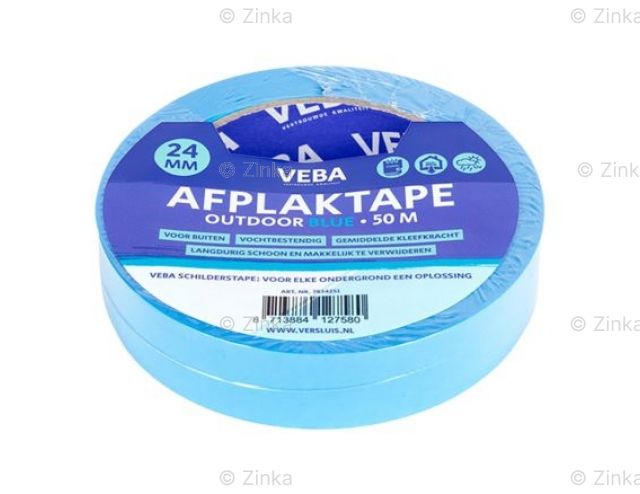 Afplaktape outdoor blue 24mm ZK 75
