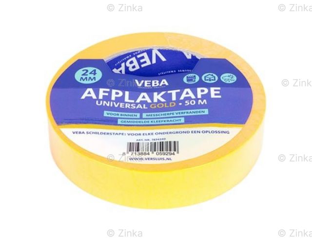 Afplaktape universal gold 24mm ZK 76