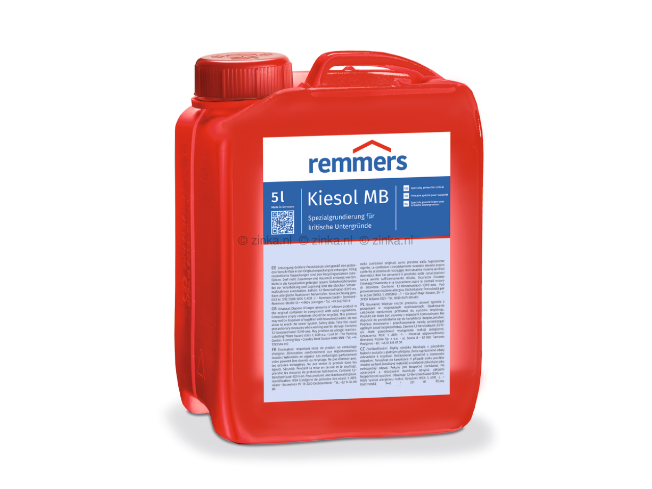 Verpakking Remmers Kiesol MB – grondering voor kelderafdichting