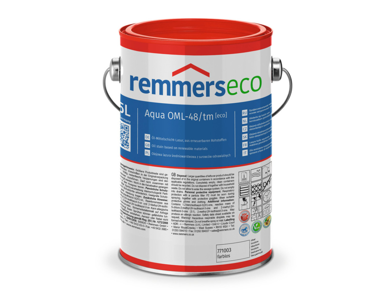 Aqua OML-48 medium-solid oliebeits [ECO] watergedragen duurzame houtbeits voor binnen en buiten