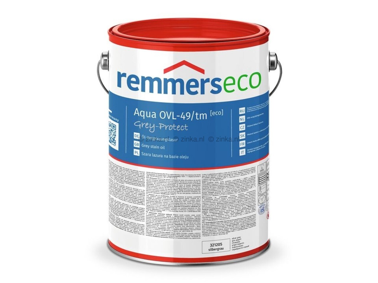 Blik watergrijs Aqua OVL 49/tm Olie Vergrijzingsbeits 