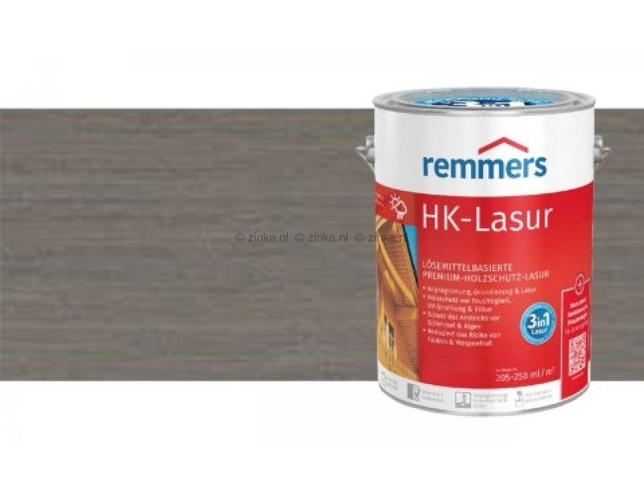 HK Lazuur grafietgrijs 0,75 liter ft 25416 zonder effect