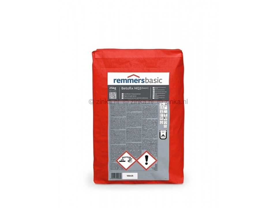 Remmers Betofix HQ3 cementgebonden gietmortel in verpakking