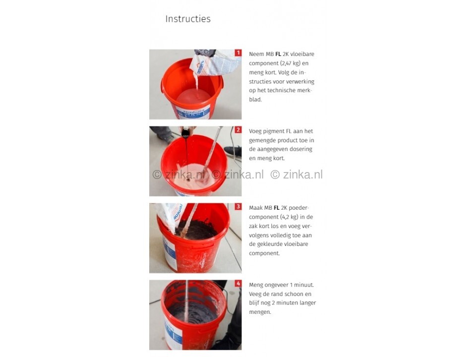 instructies verwerking Pigment FL