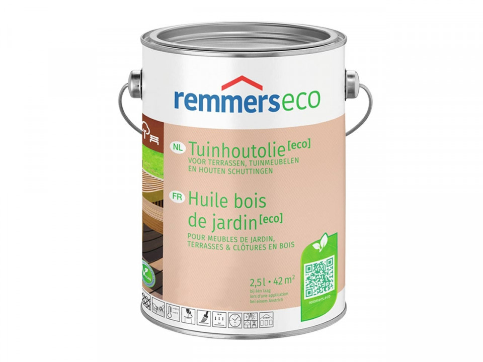Proefverpakking van Remmers Tuinhoutolie ECO Platinagrijs (100 ml)