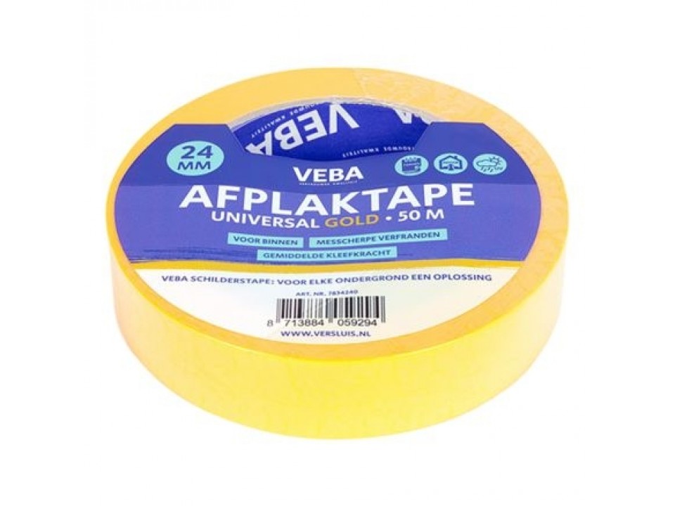 Afplaktape universal gold 24mm ZK 76