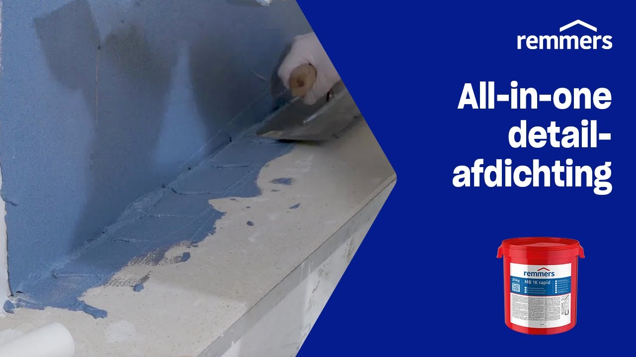 Remmers MB 1K wordt aangebracht op een wand en vloer